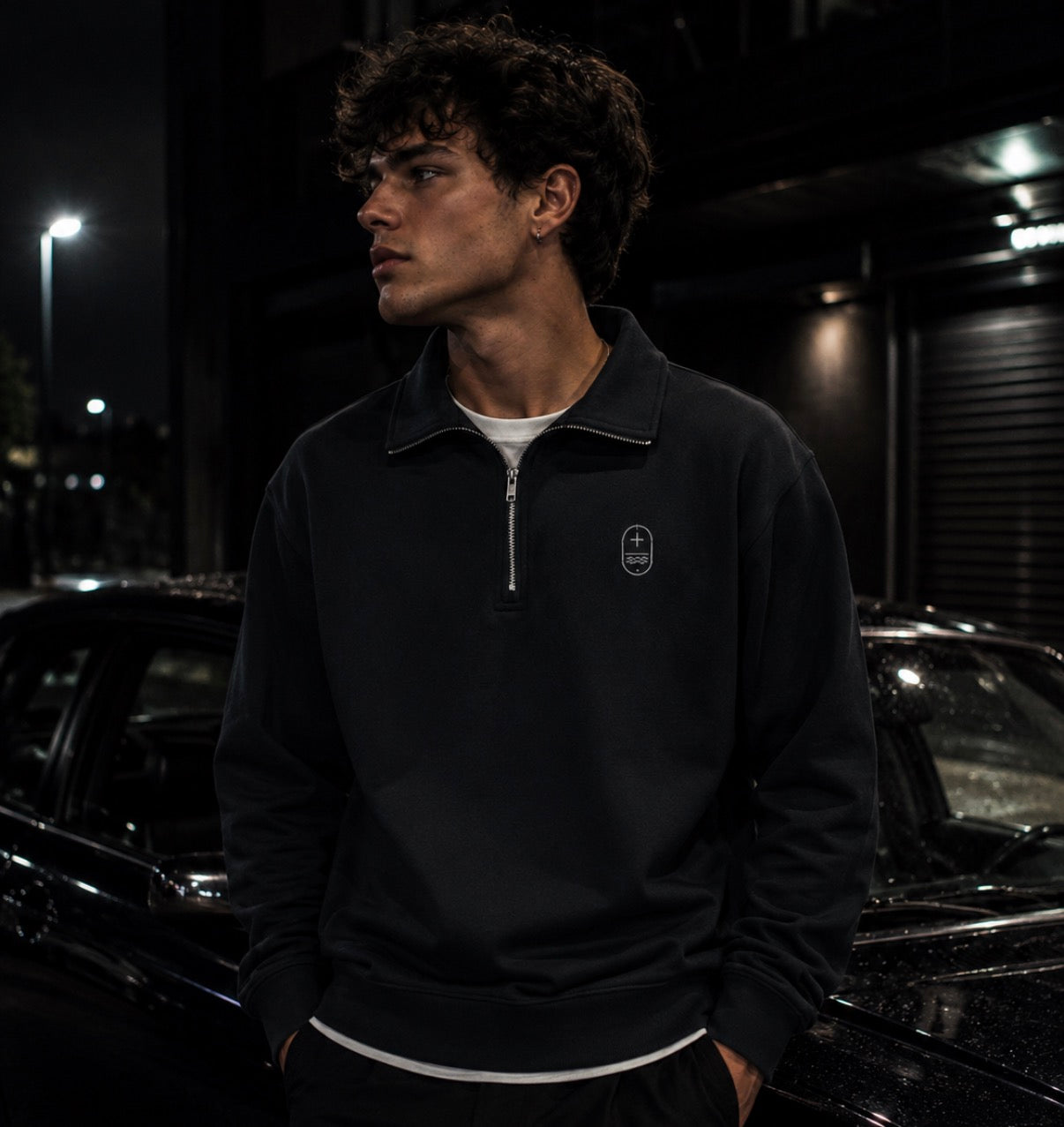 Logo Quarter Zip Sweatshirt